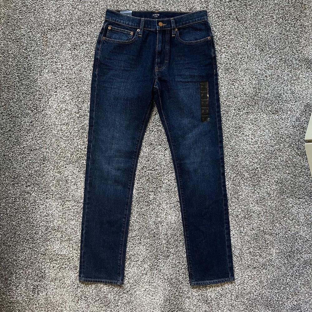 J Crew Men’s Straight Vintage Flex Jeans; W29 L32; New with Tags